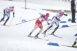 15.03.2024, Falun, Sweden (SWE): Janik Riebli (SUI), Emil Danielsson (SWE), (l-r)  - FIS world cup cross-country, individual sprint, Falun (SWE). www.nordicfocus.com. © Modica/NordicFocus. Every downloaded picture is fee-liable.