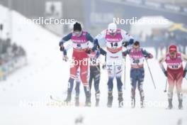 15.03.2024, Falun, Sweden (SWE): Ondrej Cerny (CZE), Emil Danielsson (SWE), Janik Riebli (SUI), (l-r)  - FIS world cup cross-country, individual sprint, Falun (SWE). www.nordicfocus.com. © Modica/NordicFocus. Every downloaded picture is fee-liable.