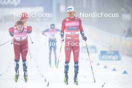 15.03.2024, Falun, Sweden (SWE): Erik Valnes (NOR), Johannes Hoesflot Klaebo (NOR), (l-r)  - FIS world cup cross-country, individual sprint, Falun (SWE). www.nordicfocus.com. © Modica/NordicFocus. Every downloaded picture is fee-liable.