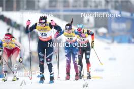 15.03.2024, Falun, Sweden (SWE): Anja Weber (SUI), Julia Kern (USA), (l-r)  - FIS world cup cross-country, individual sprint, Falun (SWE). www.nordicfocus.com. © Modica/NordicFocus. Every downloaded picture is fee-liable.