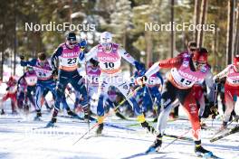 17.03.2024, Falun, Sweden (SWE): Jules Chappaz (FRA), William Poromaa (SWE), (l-r)  - FIS world cup cross-country, mass, Falun (SWE). www.nordicfocus.com. © Modica/NordicFocus. Every downloaded picture is fee-liable.