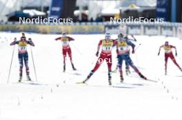 17.03.2024, Falun, Sweden (SWE): Novie Mccabe (USA), Astrid Oeyre Slind (NOR), (l-r)  - FIS world cup cross-country, mass, Falun (SWE). www.nordicfocus.com. © Modica/NordicFocus. Every downloaded picture is fee-liable.