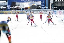 17.03.2024, Falun, Sweden (SWE): Novie Mccabe (USA), Astrid Oeyre Slind (NOR), Silje Theodorsen (NOR), (l-r)  - FIS world cup cross-country, mass, Falun (SWE). www.nordicfocus.com. © Modica/NordicFocus. Every downloaded picture is fee-liable.