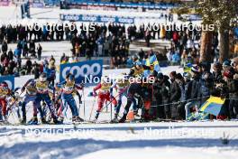 17.03.2024, Falun, Sweden (SWE): Krista Parmakoski (FIN), Frida Karlsson (SWE), Victoria Carl (GER), (l-r)  - FIS world cup cross-country, mass, Falun (SWE). www.nordicfocus.com. © Modica/NordicFocus. Every downloaded picture is fee-liable.