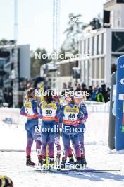 17.03.2024, Falun, Sweden (SWE): Rosie Brennan (USA), Haley Brewster (USA), Sydney Palmer-Leger (USA), (l-r)  - FIS world cup cross-country, mass, Falun (SWE). www.nordicfocus.com. © Modica/NordicFocus. Every downloaded picture is fee-liable.