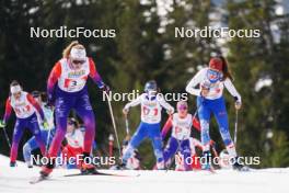 23.03.2024, Meribel, France (FRA): Agathe Margreither (FRA), Anouchka Neuville (FRA), (l-r)  - French Championships cross-country, relay, Meribel (FRA). www.nordicfocus.com. © Thibaut/NordicFocus. Every downloaded picture is fee-liable.