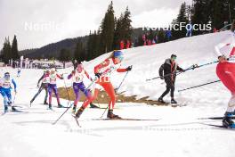 23.03.2024, Meribel, France (FRA): Marguerite Couval (FRA), Lucile Coutaz (FRA), (l-r)  - French Championships cross-country, relay, Meribel (FRA). www.nordicfocus.com. © Thibaut/NordicFocus. Every downloaded picture is fee-liable.