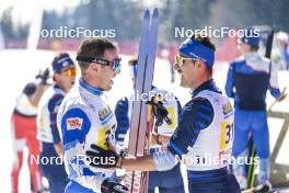 23.03.2024, Meribel, France (FRA): Maurice Manificat (FRA), Gaspard Rousset (FRA), (l-r)  - French Championships cross-country, relay, Meribel (FRA). www.nordicfocus.com. © Thibaut/NordicFocus. Every downloaded picture is fee-liable.