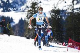 23.03.2024, Meribel, France (FRA): Mathieu Goalabre (FRA) - French Championships cross-country, relay, Meribel (FRA). www.nordicfocus.com. © Thibaut/NordicFocus. Every downloaded picture is fee-liable.