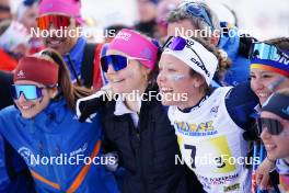 23.03.2024, Meribel, France (FRA): Julie Pierrel (FRA), BONVIN Favre (FRA), Lina Levet (FRA), (l-r)  - French Championships cross-country, relay, Meribel (FRA). www.nordicfocus.com. © Thibaut/NordicFocus. Every downloaded picture is fee-liable.