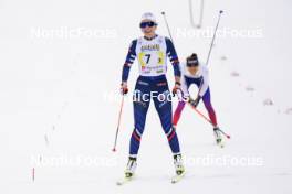 23.03.2024, Meribel, France (FRA): Julie Pierrel (FRA) - French Championships cross-country, relay, Meribel (FRA). www.nordicfocus.com. © Thibaut/NordicFocus. Every downloaded picture is fee-liable.
