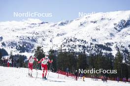 23.03.2024, Meribel, France (FRA): Aubin Gaulier (FRA), Milhan Laissus (FRA), (l-r)  - French Championships cross-country, relay, Meribel (FRA). www.nordicfocus.com. © Thibaut/NordicFocus. Every downloaded picture is fee-liable.