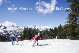23.03.2024, Meribel, France (FRA): Quentin Viguier (FRA), Antoine Lanne (FRA), (l-r)  - French Championships cross-country, relay, Meribel (FRA). www.nordicfocus.com. © Thibaut/NordicFocus. Every downloaded picture is fee-liable.