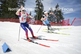 22.03.2024, Meribel, France (FRA): AGATHE Margreither (FRA), ANNETTE Coupat (FRA), (l-r)  - French Championships cross-country, sprint, Meribel (FRA). www.nordicfocus.com. © Thibaut/NordicFocus. Every downloaded picture is fee-liable.