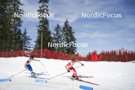 22.03.2024, Meribel, France (FRA): MAXIME Paccard (FRA), ADRIEN Marchand (FRA), (l-r)  - French Championships cross-country, sprint, Meribel (FRA). www.nordicfocus.com. © Thibaut/NordicFocus. Every downloaded picture is fee-liable.