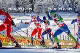 14.01.2024, Oberstdorf, Germany (GER): Dmytro Mazurchuk (UKR), Vid Vrhovnik (SLO), (l-r)  - FIS world cup nordic combined men, compact HS106/7.5km, Oberstdorf (GER). www.nordicfocus.com. © Volk/NordicFocus. Every downloaded picture is fee-liable.