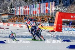 14.01.2024, Oberstdorf, Germany (GER): Samuel Costa (ITA) - FIS world cup nordic combined men, compact HS106/7.5km, Oberstdorf (GER). www.nordicfocus.com. © Volk/NordicFocus. Every downloaded picture is fee-liable.