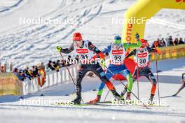 14.01.2024, Oberstdorf, Germany (GER): Tristan Sommerfeldt (GER), Gasper Brecl (SLO), (l-r)  - FIS world cup nordic combined men, compact HS106/7.5km, Oberstdorf (GER). www.nordicfocus.com. © Volk/NordicFocus. Every downloaded picture is fee-liable.