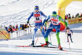 13.01.2024, Oberstdorf, Germany (GER): Perttu Reponen (FIN), Gasper Brecl (SLO), (l-r)  - FIS world cup nordic combined men, individual gundersen HS106/10km, Oberstdorf (GER). www.nordicfocus.com. © Volk/NordicFocus. Every downloaded picture is fee-liable.