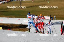 27.01.2024, Schonach, Germany (GER): Eero Hirvonen (FIN), Martin Fritz (AUT), Franz-Josef Rehrl (AUT), (l-r)  - FIS world cup nordic combined men, individual gundersen HS100/10km, Schonach (GER). www.nordicfocus.com. © Volk/NordicFocus. Every downloaded picture is fee-liable.