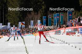 27.01.2024, Schonach, Germany (GER): Joergen Graabak (NOR), Stefan Rettenegger (AUT), (l-r)  - FIS world cup nordic combined men, individual gundersen HS100/10km, Schonach (GER). www.nordicfocus.com. © Volk/NordicFocus. Every downloaded picture is fee-liable.