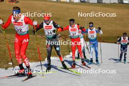 27.01.2024, Schonach, Germany (GER): Benjamin Loomis (USA), Julian Schmid (GER), Stephen Schumann (USA), (l-r)  - FIS world cup nordic combined men, individual gundersen HS100/10km, Schonach (GER). www.nordicfocus.com. © Volk/NordicFocus. Every downloaded picture is fee-liable.