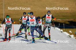 27.01.2024, Schonach, Germany (GER): Fabian Riessle (GER), Kodai Kimura (JPN), Antoine Gerard (FRA), Christian Frank (GER), (l-r)  - FIS world cup nordic combined men, individual gundersen HS100/10km, Schonach (GER). www.nordicfocus.com. © Volk/NordicFocus. Every downloaded picture is fee-liable.