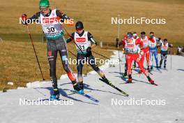 27.01.2024, Schonach, Germany (GER): Wendelin Thannheimer (GER), Sora Yachi (JPN), (l-r)  - FIS world cup nordic combined men, individual gundersen HS100/10km, Schonach (GER). www.nordicfocus.com. © Volk/NordicFocus. Every downloaded picture is fee-liable.
