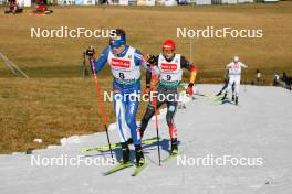 27.01.2024, Schonach, Germany (GER): Eero Hirvonen (FIN), Terence Weber (GER), (l-r)  - FIS world cup nordic combined men, individual gundersen HS100/10km, Schonach (GER). www.nordicfocus.com. © Volk/NordicFocus. Every downloaded picture is fee-liable.