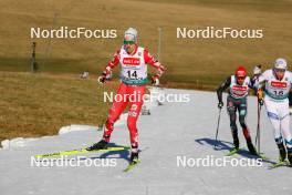 27.01.2024, Schonach, Germany (GER): Mario Seidl (AUT), Johannes Rydzek (GER), Jens Luraas Oftebro (NOR), (l-r)  - FIS world cup nordic combined men, individual gundersen HS100/10km, Schonach (GER). www.nordicfocus.com. © Volk/NordicFocus. Every downloaded picture is fee-liable.