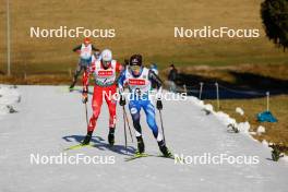 27.01.2024, Schonach, Germany (GER): Lukas Greiderer (AUT), Kristjan Ilves (EST), (l-r)  - FIS world cup nordic combined men, individual gundersen HS100/10km, Schonach (GER). www.nordicfocus.com. © Volk/NordicFocus. Every downloaded picture is fee-liable.