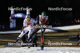 28.01.2024, Schonach, Germany (GER): Espen Andersen (NOR), Wendelin Thannheimer (GER), (l-r)  - FIS world cup nordic combined men, individual gundersen HS100/10km, Schonach (GER). www.nordicfocus.com. © Volk/NordicFocus. Every downloaded picture is fee-liable.