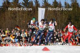 28.01.2024, Schonach, Germany (GER): Fabian Riessle (GER), Matteo Baud (FRA), (l-r)  - FIS world cup nordic combined men, individual gundersen HS100/10km, Schonach (GER). www.nordicfocus.com. © Volk/NordicFocus. Every downloaded picture is fee-liable.