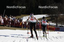 28.01.2024, Schonach, Germany (GER): Grant Andrews (USA), Yuya Yamamoto (JPN), (l-r)  - FIS world cup nordic combined men, individual gundersen HS100/10km, Schonach (GER). www.nordicfocus.com. © Volk/NordicFocus. Every downloaded picture is fee-liable.