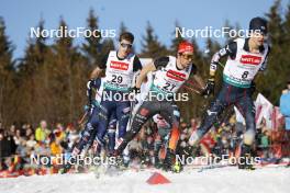 28.01.2024, Schonach, Germany (GER): Laurent Muhlethaler (FRA), Johannes Rydzek (GER), (l-r)  - FIS world cup nordic combined men, individual gundersen HS100/10km, Schonach (GER). www.nordicfocus.com. © Volk/NordicFocus. Every downloaded picture is fee-liable.