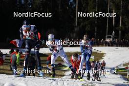 28.01.2024, Schonach, Germany (GER): Raffaele Buzzi (ITA), Kasper Moen Flatla (NOR), Wille Karhumaa (FIN), (l-r)  - FIS world cup nordic combined men, individual gundersen HS100/10km, Schonach (GER). www.nordicfocus.com. © Volk/NordicFocus. Every downloaded picture is fee-liable.