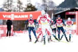 02.02.2024, Seefeld, Austria (AUT): Marco Heinis (AUT), Iacopo Bortolas (ITA), (l-r)  - FIS world cup nordic combined men, individual gundersen HS109/7.5km, Seefeld (AUT). www.nordicfocus.com. © Modica/NordicFocus. Every downloaded picture is fee-liable.