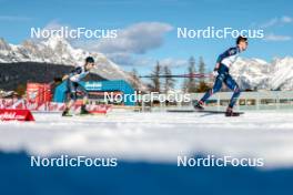 03.02.2024, Seefeld, Austria (AUT): Kodai Kimura (JPN), Mael Tyrode (FRA), (l-r)  - FIS world cup nordic combined men, individual gundersen HS109/10km, Seefeld (AUT). www.nordicfocus.com. © Modica/NordicFocus. Every downloaded picture is fee-liable.