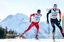 03.02.2024, Seefeld, Austria (AUT): Stephen Schumann (USA) - FIS world cup nordic combined men, individual gundersen HS109/10km, Seefeld (AUT). www.nordicfocus.com. © Modica/NordicFocus. Every downloaded picture is fee-liable.