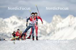 04.02.2024, Seefeld, Austria (AUT): Benjamin Loomis (USA), Marco Heinis (FRA), (l-r)  - FIS world cup nordic combined men, individual gundersen HS109/12.5km, Seefeld (AUT). www.nordicfocus.com. © Modica/NordicFocus. Every downloaded picture is fee-liable.