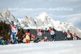 04.02.2024, Seefeld, Austria (AUT): Vinzenz Geiger (GER), Samuel Costa (ITA), (l-r)  - FIS world cup nordic combined men, individual gundersen HS109/12.5km, Seefeld (AUT). www.nordicfocus.com. © Modica/NordicFocus. Every downloaded picture is fee-liable.