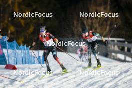 04.02.2024, Seefeld, Austria (AUT): David Mach (GER), Ryota Yamamoto (JPN), (l-r)  - FIS world cup nordic combined men, individual gundersen HS109/12.5km, Seefeld (AUT). www.nordicfocus.com. © Modica/NordicFocus. Every downloaded picture is fee-liable.