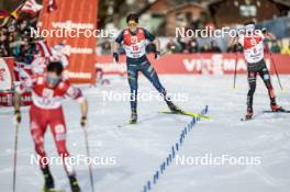 04.02.2024, Seefeld, Austria (AUT): Matteo Baud (FRA), Manuel Faisst (GERR), (l-r)  - FIS world cup nordic combined men, individual gundersen HS109/12.5km, Seefeld (AUT). www.nordicfocus.com. © Modica/NordicFocus. Every downloaded picture is fee-liable.