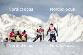 04.02.2024, Seefeld, Austria (AUT): David Mach (GER), Samuel Costa (ITA), (l-r)  - FIS world cup nordic combined men, individual gundersen HS109/12.5km, Seefeld (AUT). www.nordicfocus.com. © Modica/NordicFocus. Every downloaded picture is fee-liable.