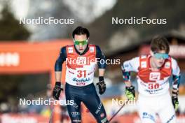 04.02.2024, Seefeld, Austria (AUT): Aaron Kostner (ITA) - FIS world cup nordic combined men, individual gundersen HS109/12.5km, Seefeld (AUT). www.nordicfocus.com. © Modica/NordicFocus. Every downloaded picture is fee-liable.
