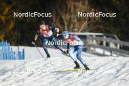 04.02.2024, Seefeld, Austria (AUT): Matteo Baud (FRA), Eero Hirvonen (FIN), (l-r)  - FIS world cup nordic combined men, individual gundersen HS109/12.5km, Seefeld (AUT). www.nordicfocus.com. © Modica/NordicFocus. Every downloaded picture is fee-liable.