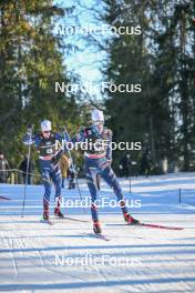09.02.2024, Otepaeae, Estonia (EST): Gael Blondeau (FRA), Mael Tyrode (FRA), (l-r)  - FIS world cup nordic combined men, mass HS97/10km, Otepaeae (EST). www.nordicfocus.com. © Authamayou/NordicFocus. Every downloaded picture is fee-liable.