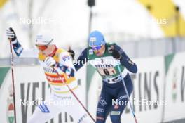 02.03.2024, Lahti, Finland (FIN): Samuel Costa (ITA) - FIS world cup nordic combined men, team sprint HS130/2x7.5km, Lahti (FIN). www.nordicfocus.com. © Thibaut/NordicFocus. Every downloaded picture is fee-liable.
