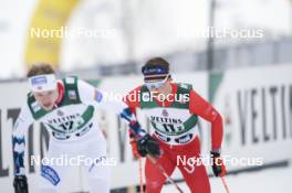 02.03.2024, Lahti, Finland (FIN): Niklas Malacinski (USA) - FIS world cup nordic combined men, team sprint HS130/2x7.5km, Lahti (FIN). www.nordicfocus.com. © Thibaut/NordicFocus. Every downloaded picture is fee-liable.