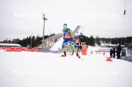 09.03.2024, Oslo, Norway (NOR): Gasper Brecl (SLO), Mael Tyrode (FRA), (l-r)  - FIS world cup nordic combined men, individual gundersen HS134/10km, Oslo (NOR). www.nordicfocus.com. © Thibaut/NordicFocus. Every downloaded picture is fee-liable.